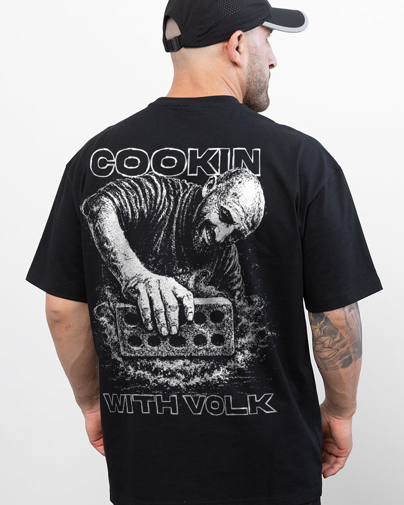 Cookin with Volk Brick Smash Tee – Black