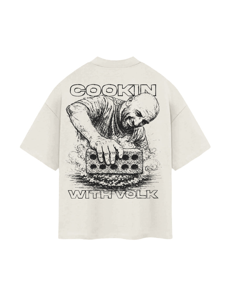 Cookin with Volk Brick Smash Tee – Off White
