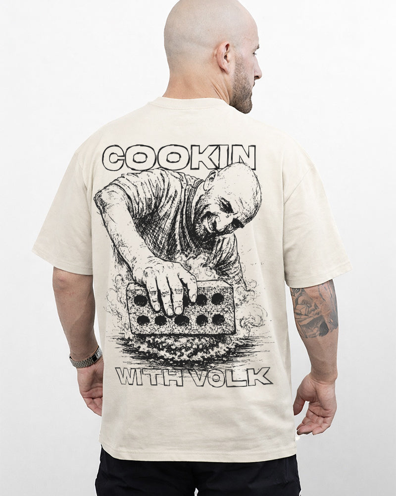 Cookin with Volk Brick Smash Tee – Off White