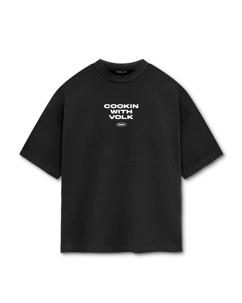 Cookin with Volk Logo Tee – Black
