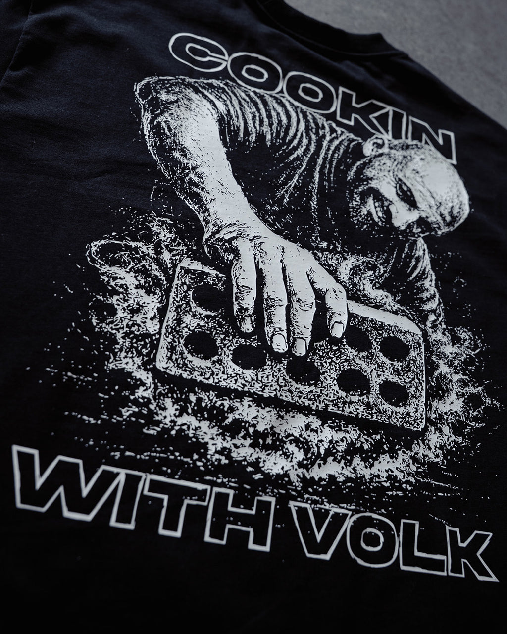 Cookin with Volk Brick Smash Tee – Black