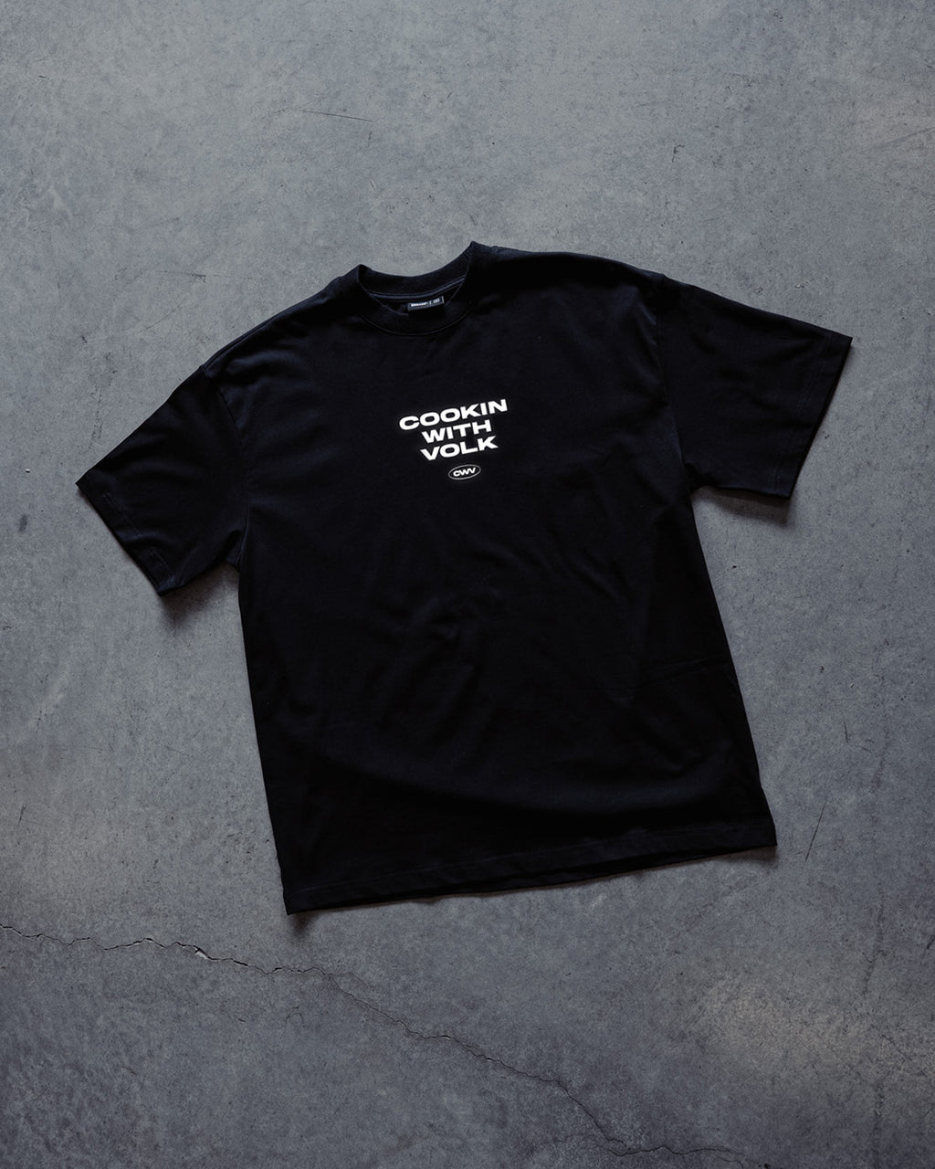 Cookin with Volk Logo Tee – Black
